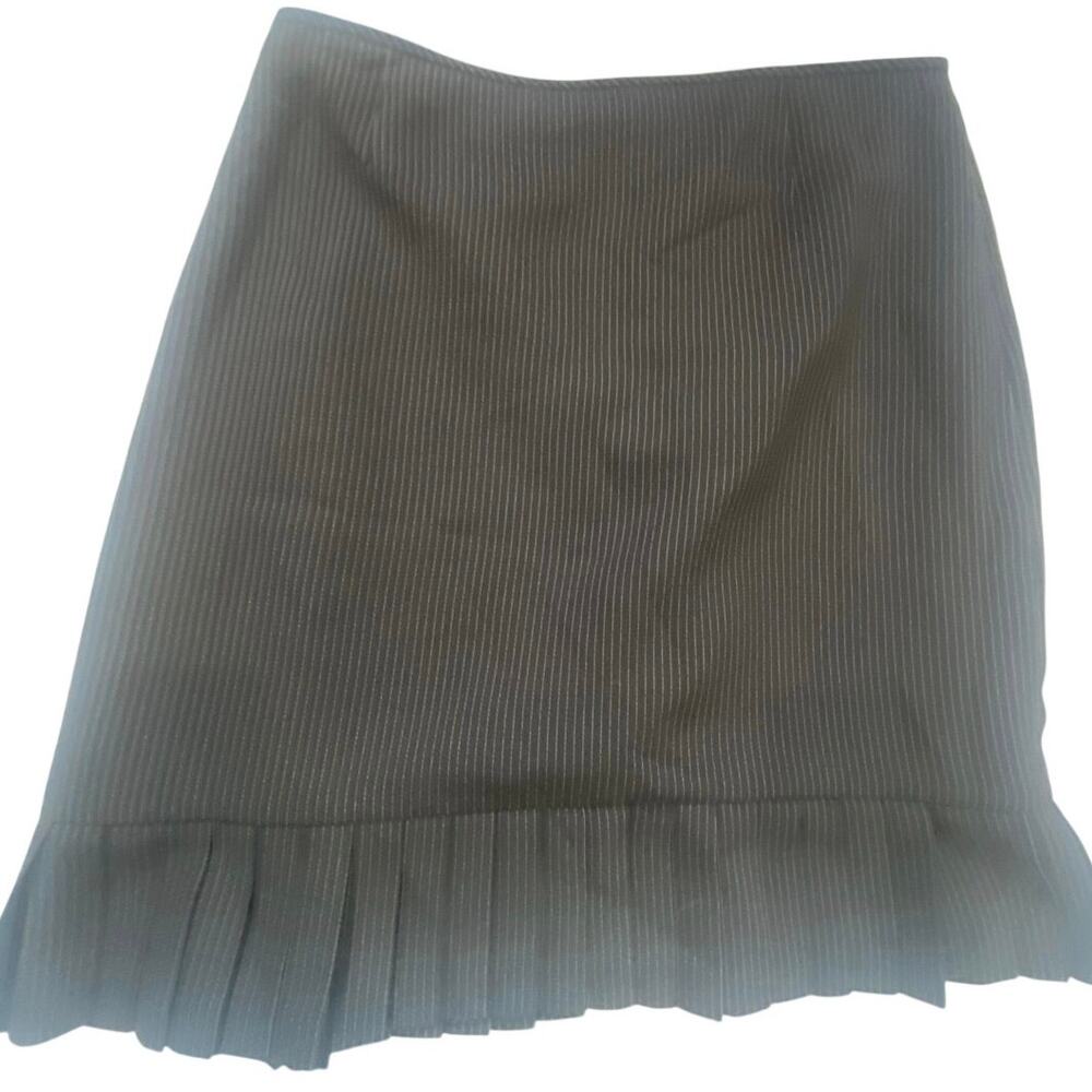 Tahari Arthur S Levine Skirt Womens 16 Black White Pinstripe Career Work